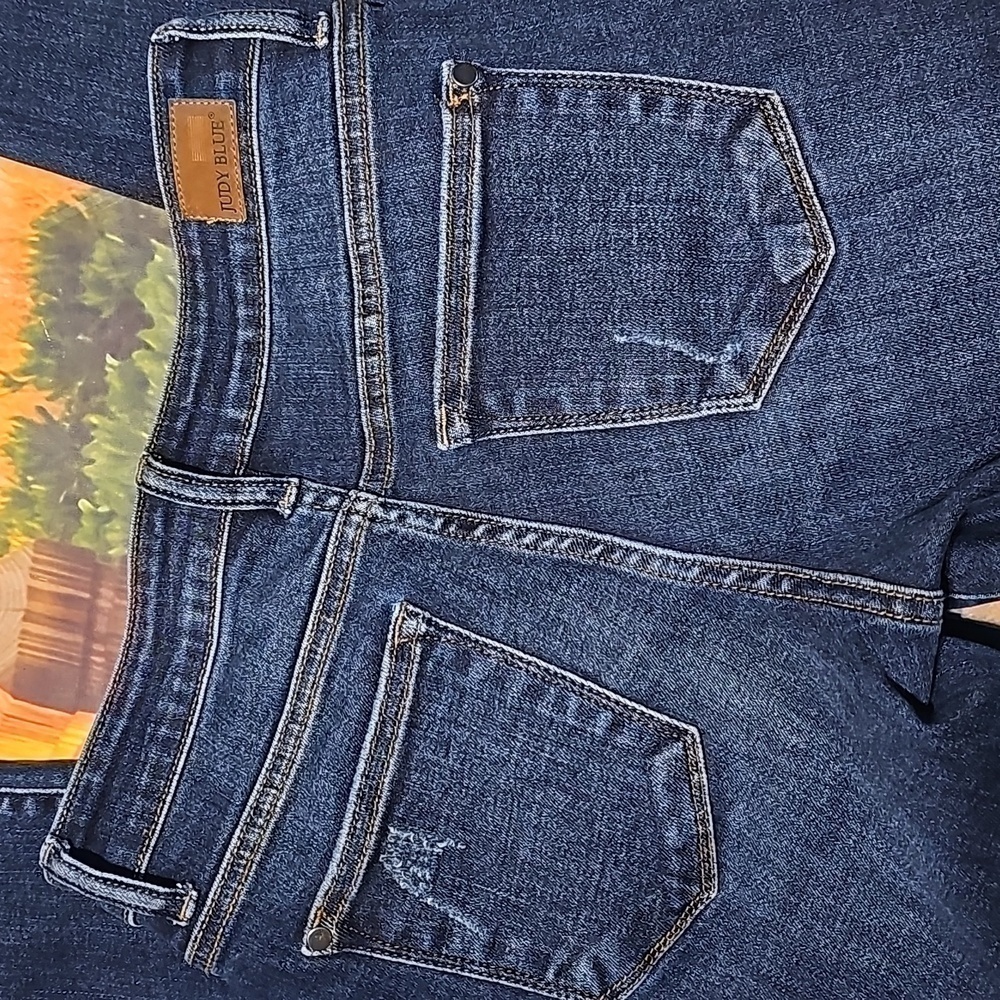 Judy Blue Slim Fit‎ Distressed Jeans Size 5/27 - Picture 4 of 5